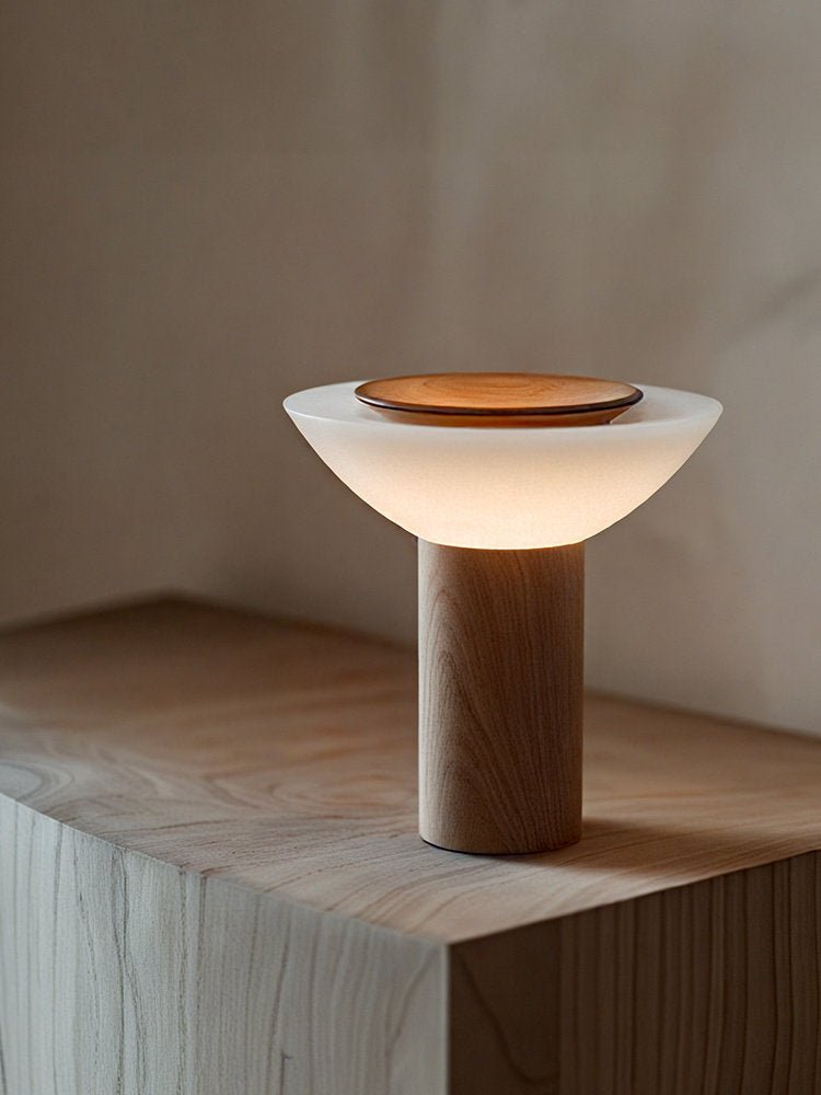 Iridescence Wood Table Lamp