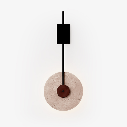 Disc Travertine Wall Lamp