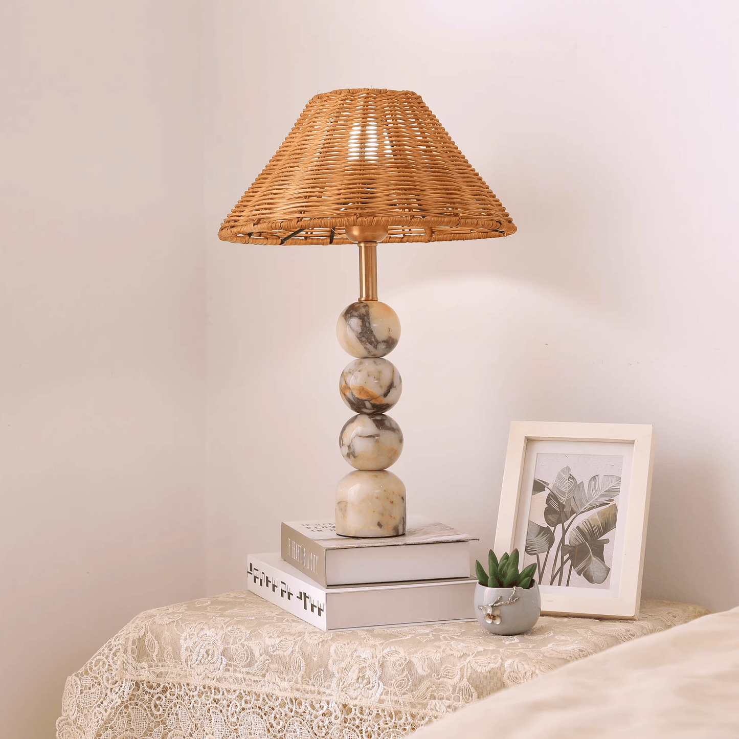 Zenith Marble Orb Table Lamp