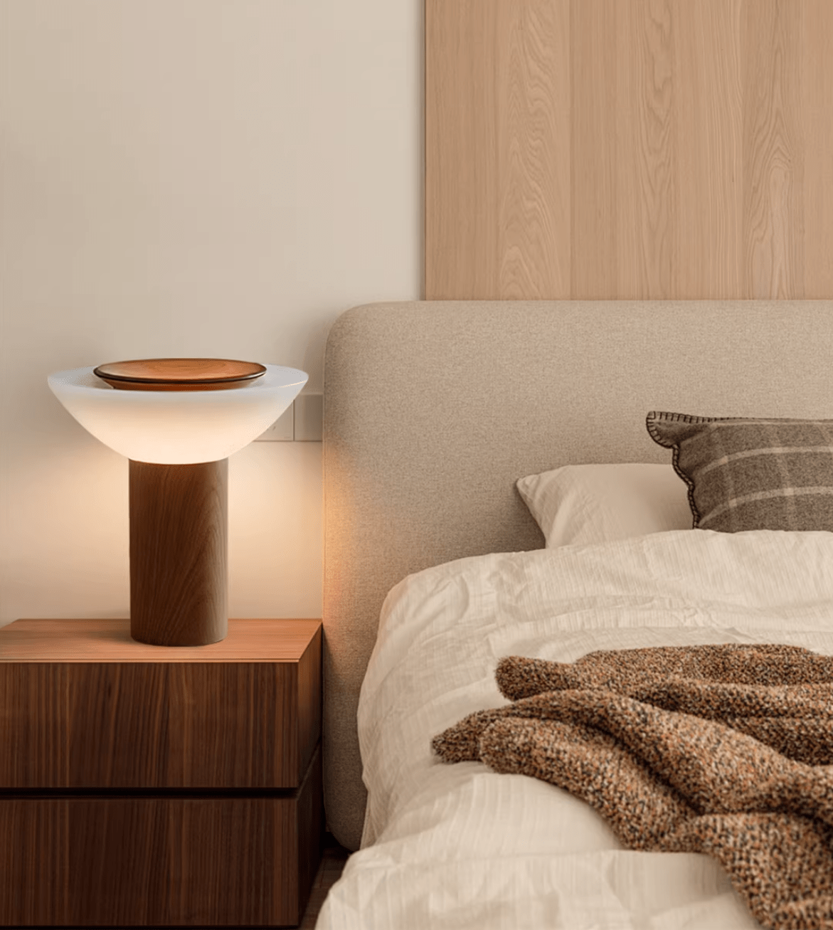 Iridescence Wood Table Lamp