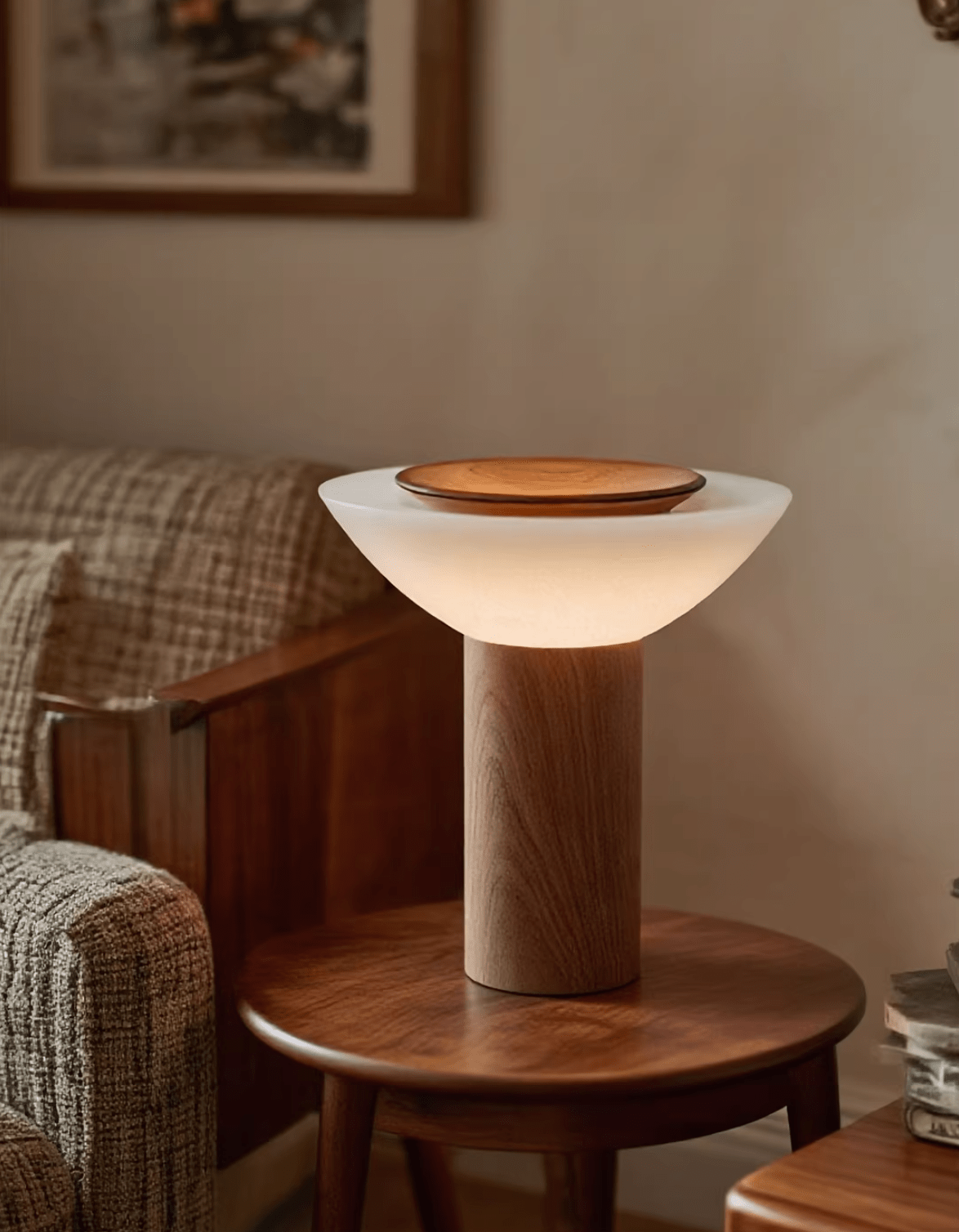 Iridescence Wood Table Lamp