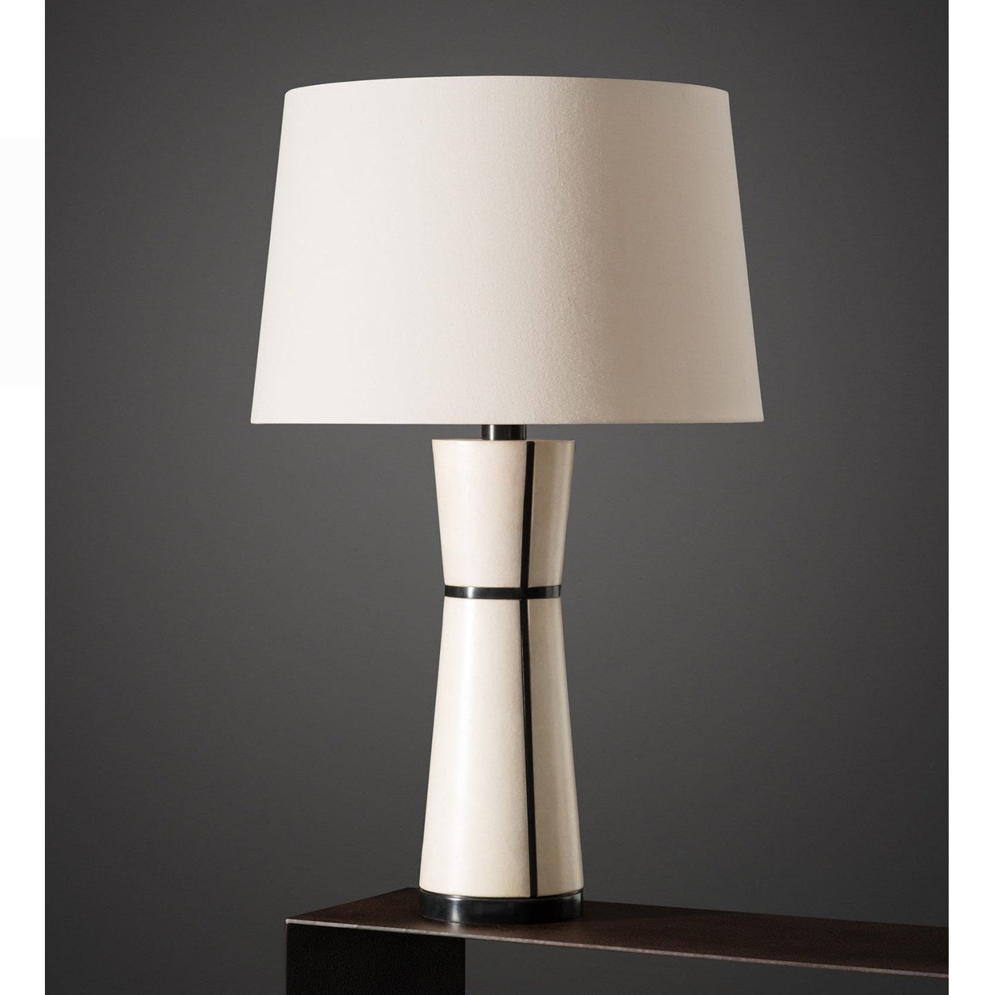 Obsidian Leather Table Lamp