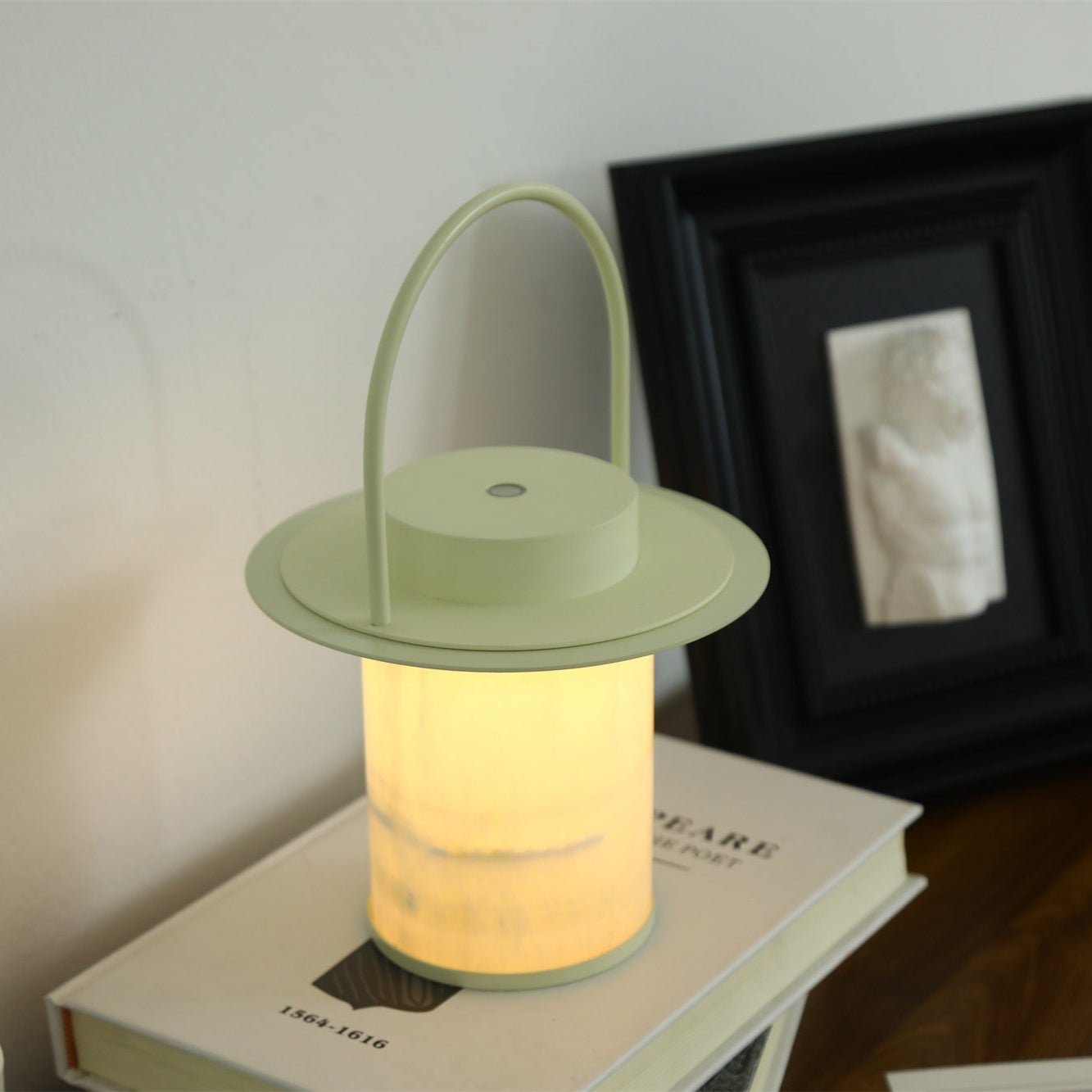 Solis Pod Rechargeable Alabaster Table Lamp