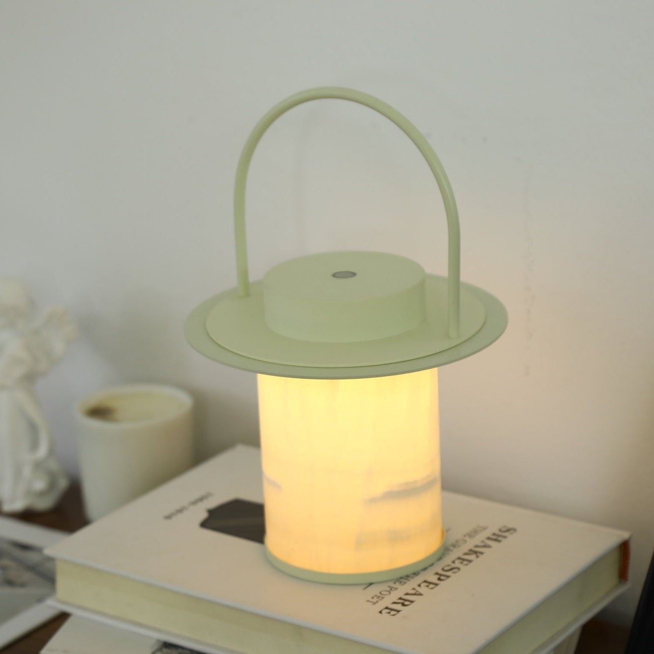 Solis Pod Rechargeable Alabaster Table Lamp