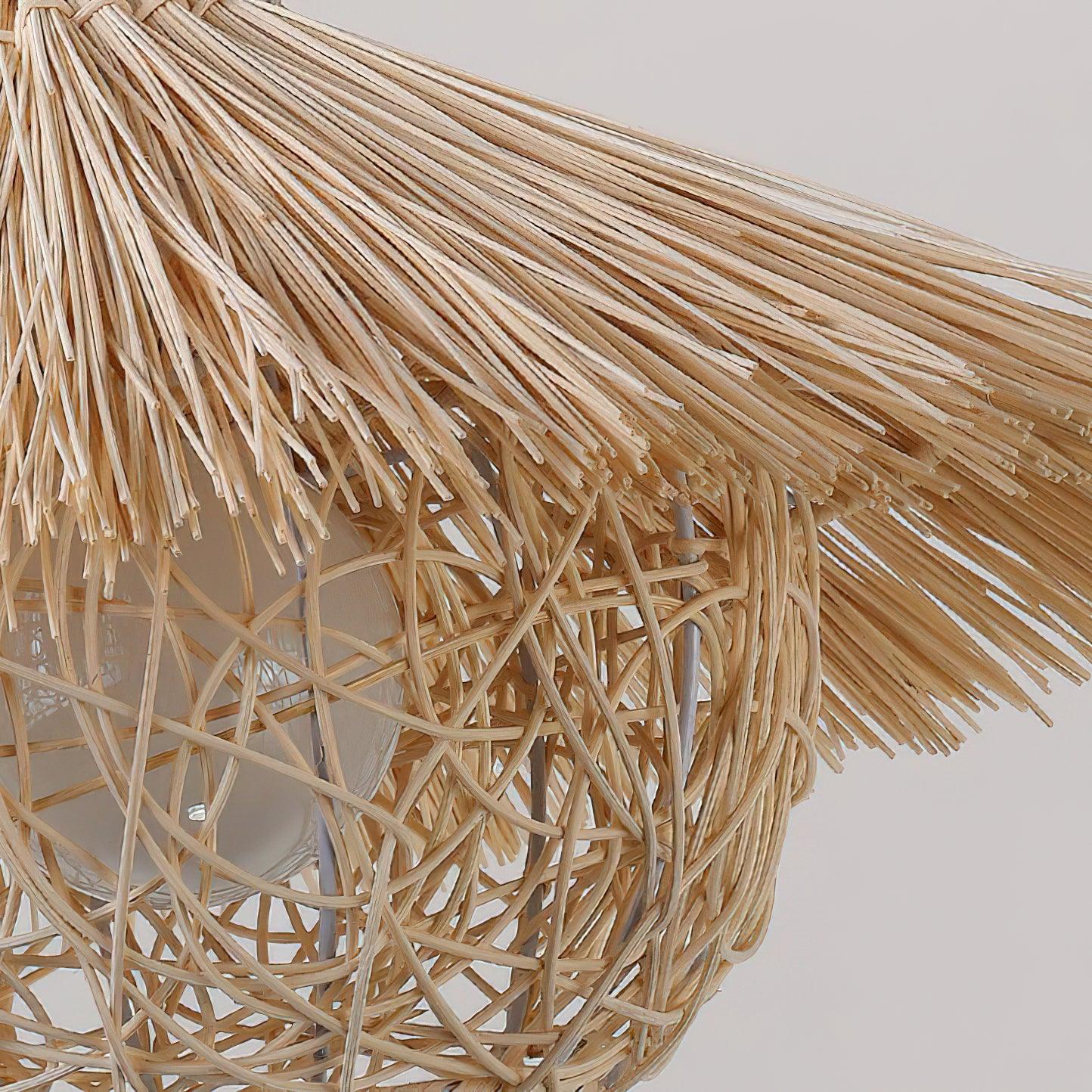 Straw Hat Pendant Light