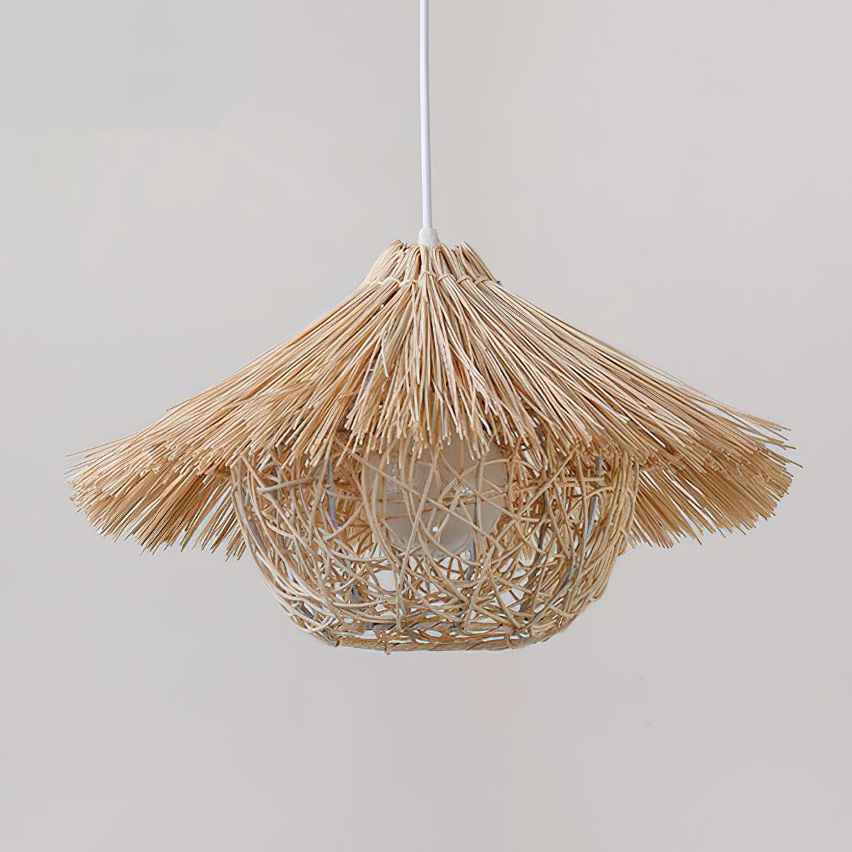 Straw Hat Pendant Light