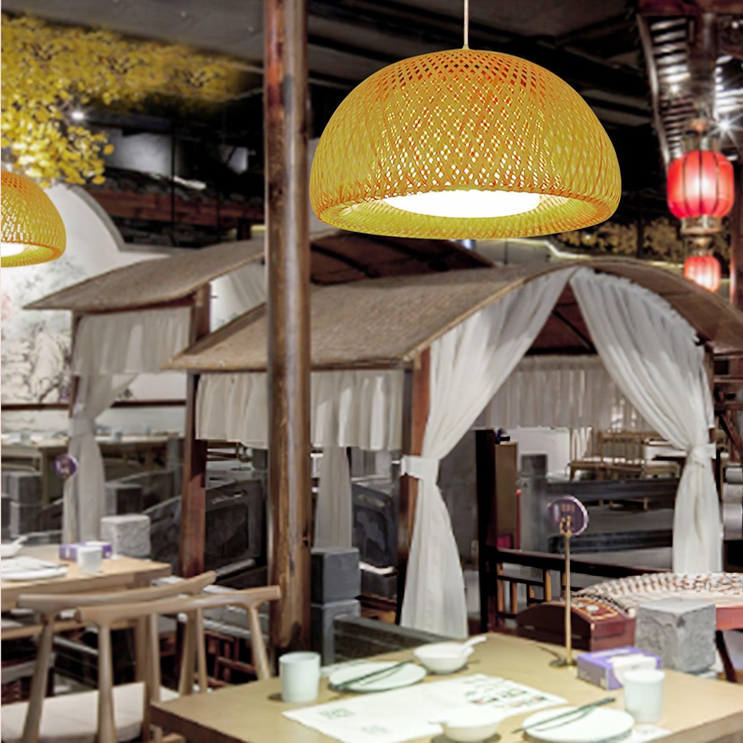 Zenith Bamboo Pendant Light